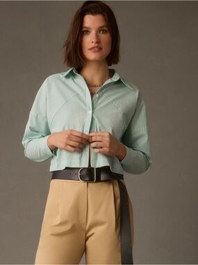 Anthropologie/Maeve Cropped Button down Shirt